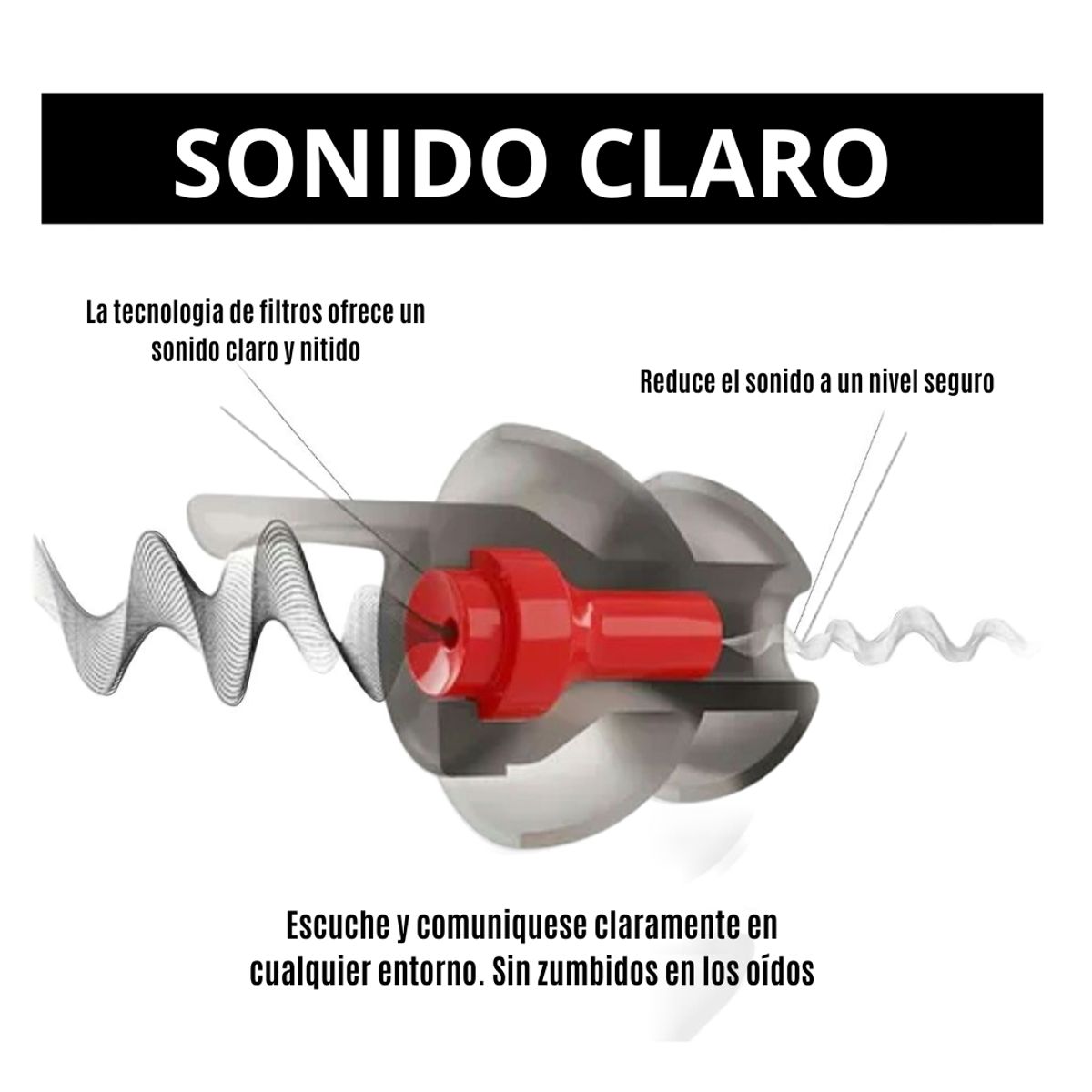 EAR PEACE - Tapones Antiruido Niños de 6-12 Años reducción de 17dB 20dB y 26dB - EARPEACE MT