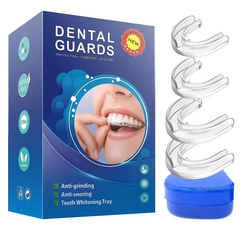 GENERICO - Protector Dental Bucal Bruxismo Duerma Mejor - Set Completo 4 Unidades