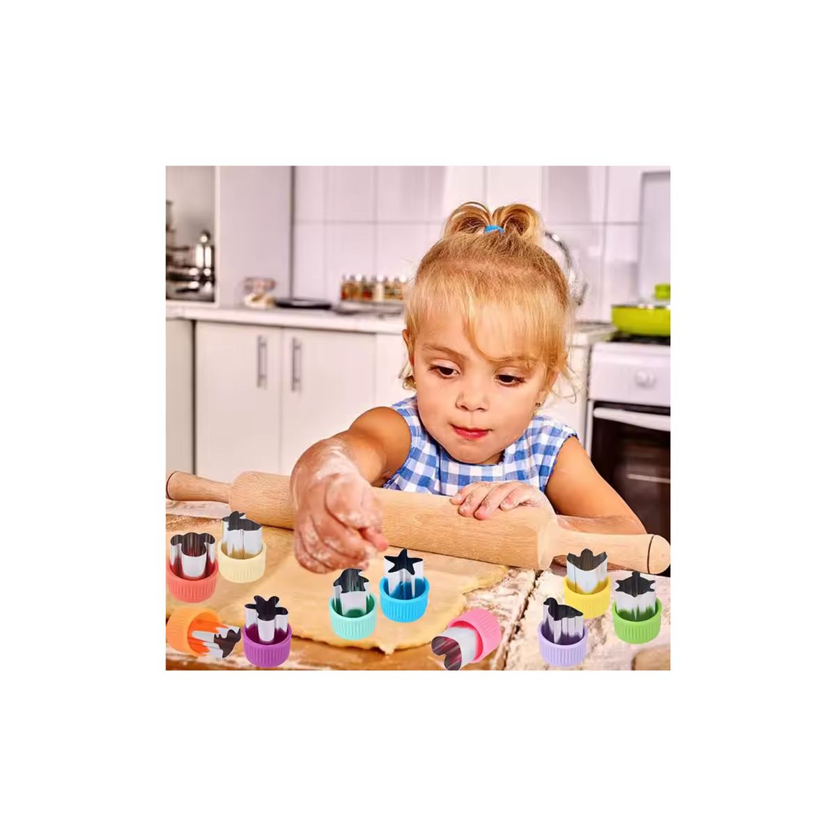 GENERICO - Moldes Cortadores Adornos Sandwich Lonchera con Mini Tenedores