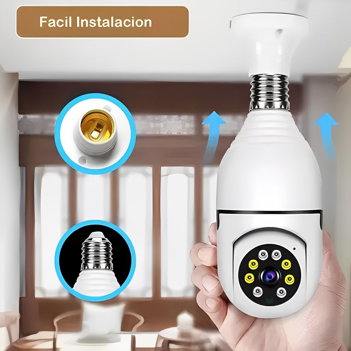 GENERICO - Foco Cámara Led Espía V360 Pro