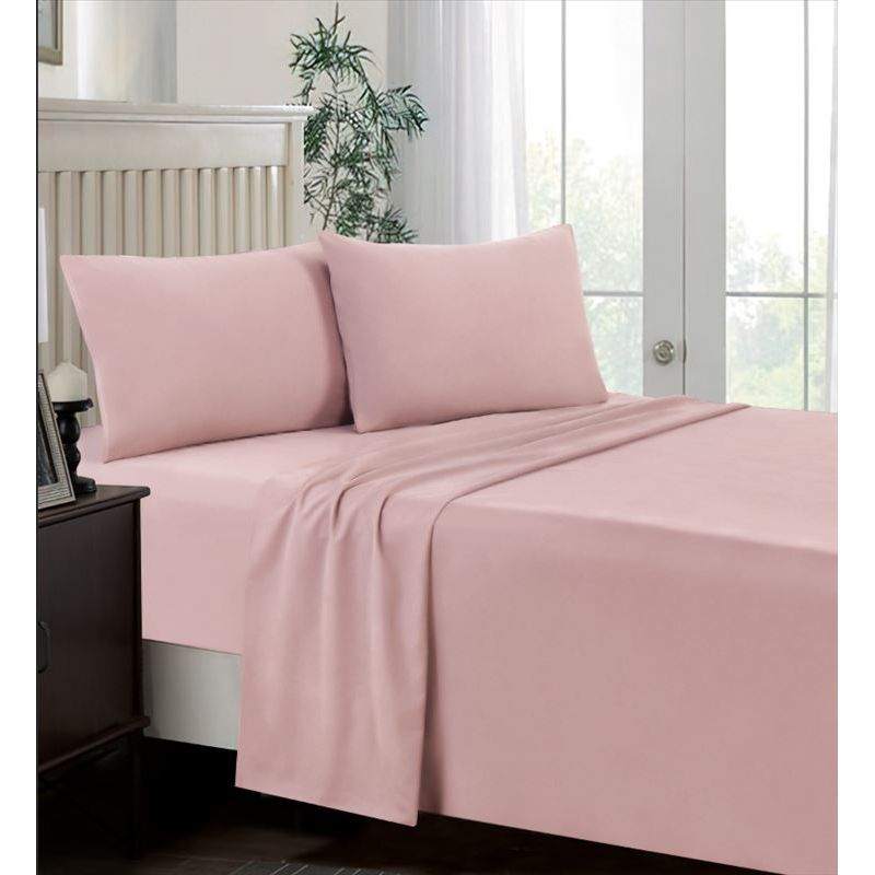 CASATEX - Juego de Sábanas 2 plazas 100% Algodón Rosado