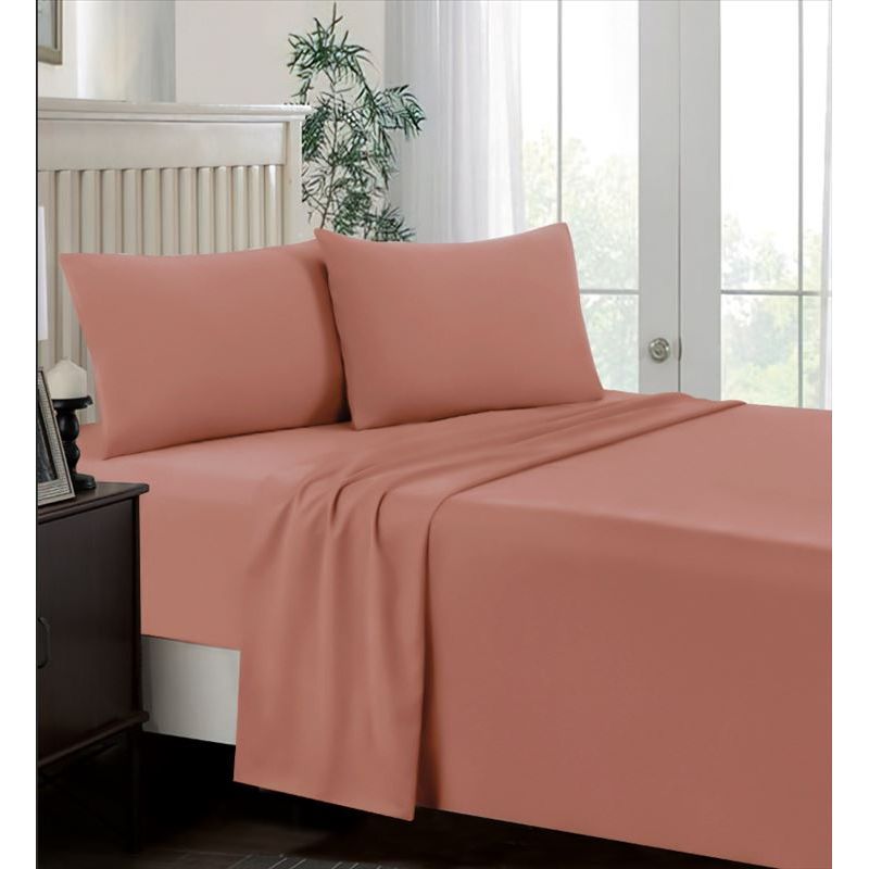 CASATEX - Juego de Sábanas 2 plazas 100% Algodón Ocre