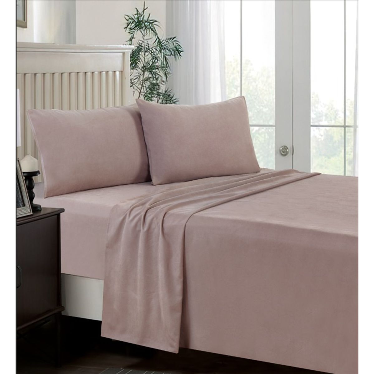 CASATEX - Juego de Sábanas 2 plazas 100% Algodón Marron