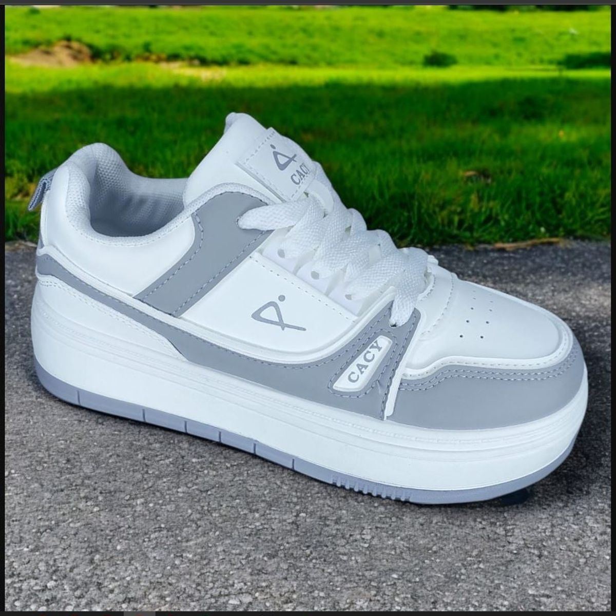 GENERICO - ZAPATILLA PARA DAMA CACY CLASSIC BLANCOGRIS - C51039