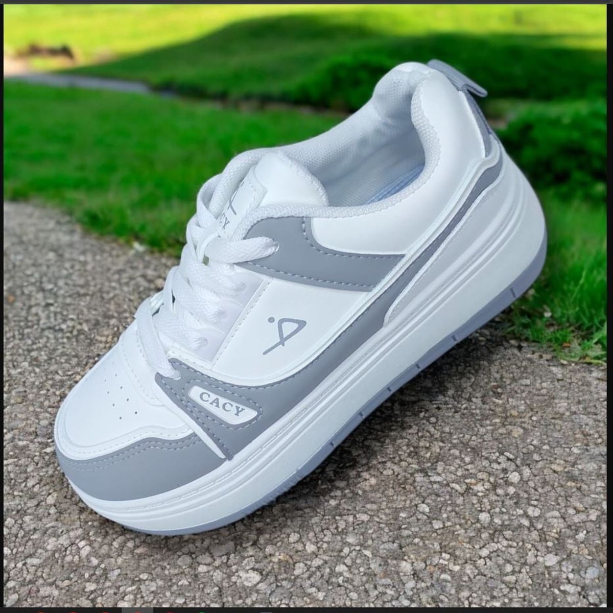 GENERICO - ZAPATILLA PARA DAMA CACY CLASSIC BLANCOGRIS - C51039