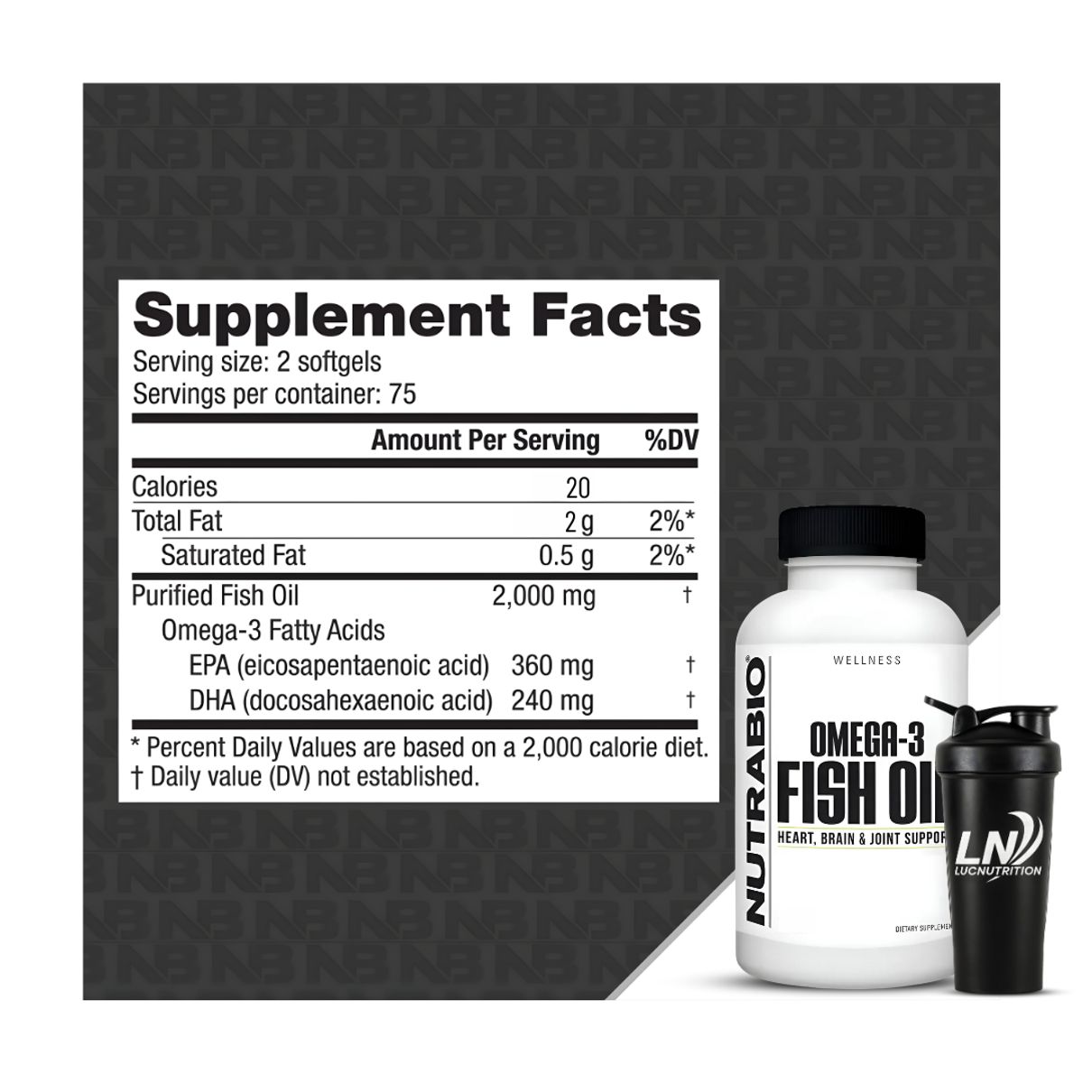 NUTRABIO - Aceite de pescado - Fish Oil Omega 3 Nutrabio - 150 cápsulas