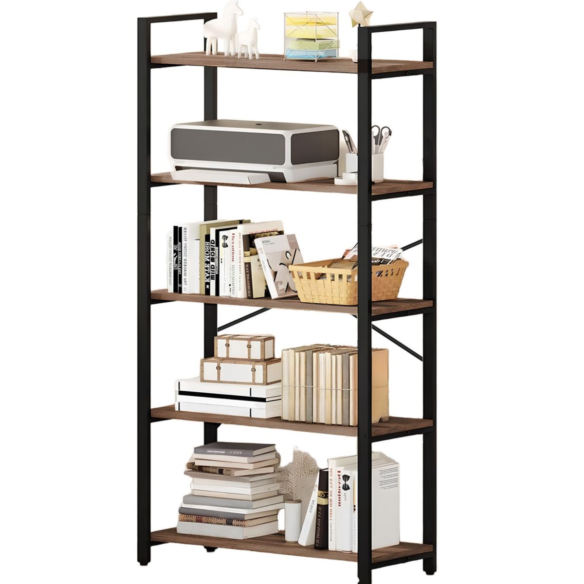 ELEMENT DESIGN - Estante de 5 Niveles ROHE Multiuso 152x72x33cms Marrón