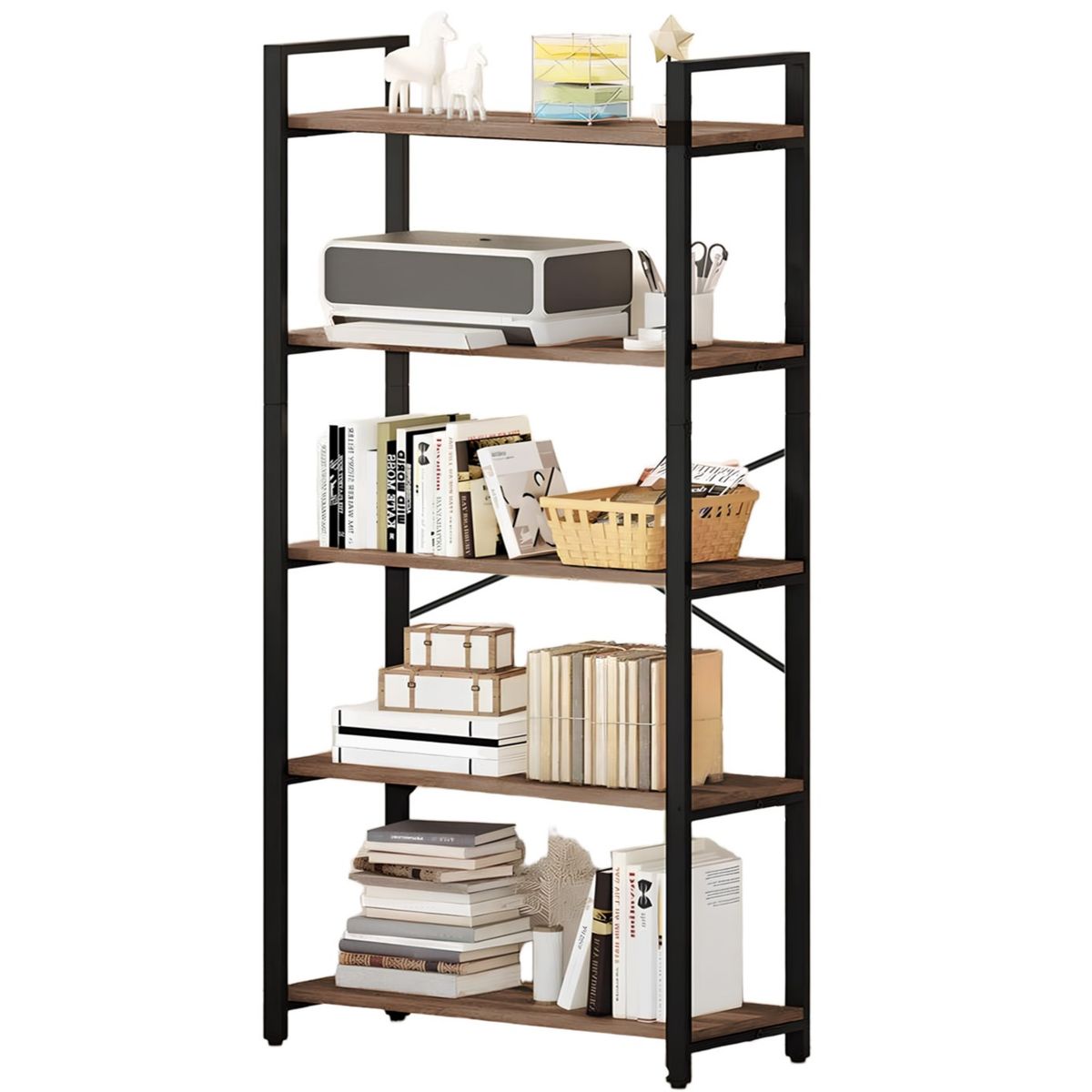 ELEMENT DESIGN - Estante de 5 Niveles ROHE Multiuso 152x72x33cms Marrón