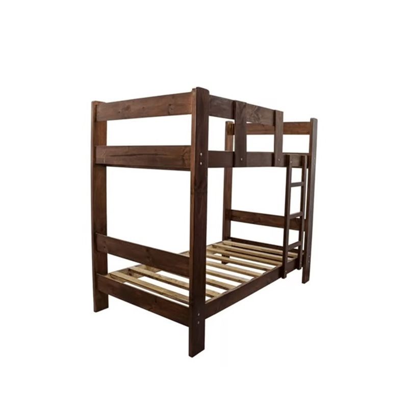 MUEBLES MACRUMO - Camarote 1.5 Plz  Pino de 1.5" x 5"+ Acabado color Chocolate