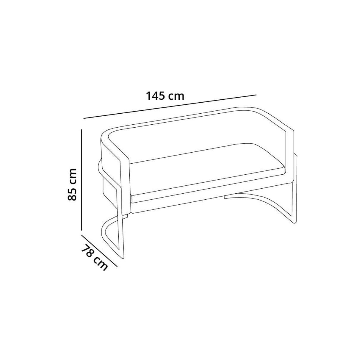 BARAKA HOME - Sofá Luxury Ohrid 2 Cuerpos - Gris claro
