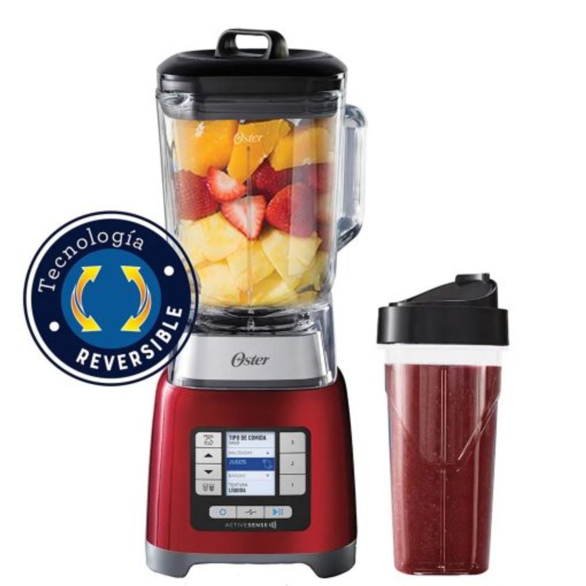 OSTER - Licuadora ActiveSense Oster + Vaso Blen N Go BLSTDTG RBG 053