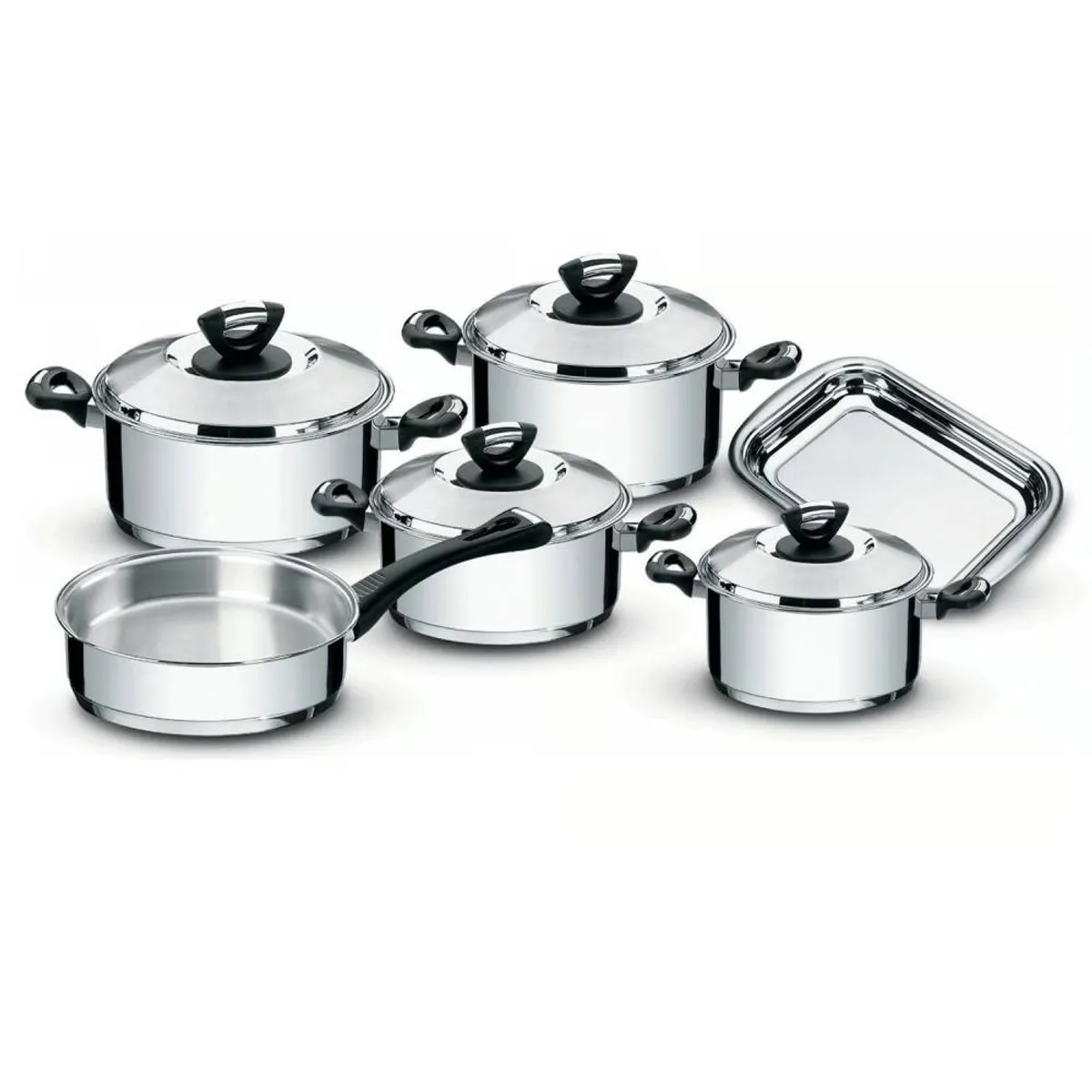 TRAMONTINA - Juego de ollas 10 Piezas solar Baquelite 65720/000 Tramontina