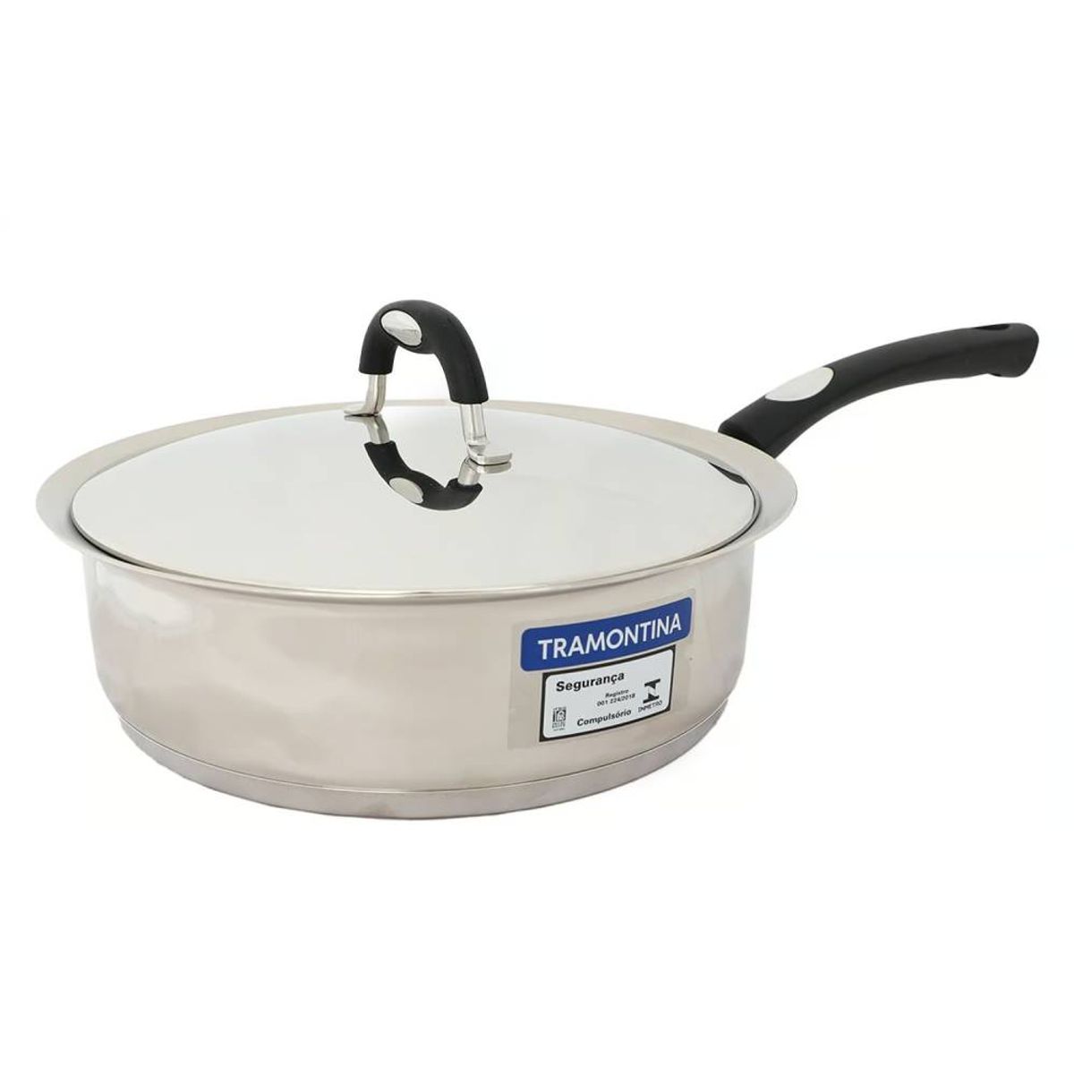 TRAMONTINA - Juego de Ollas 10 Piezas Acero Inoxidable Duo Silicone : 65480/036