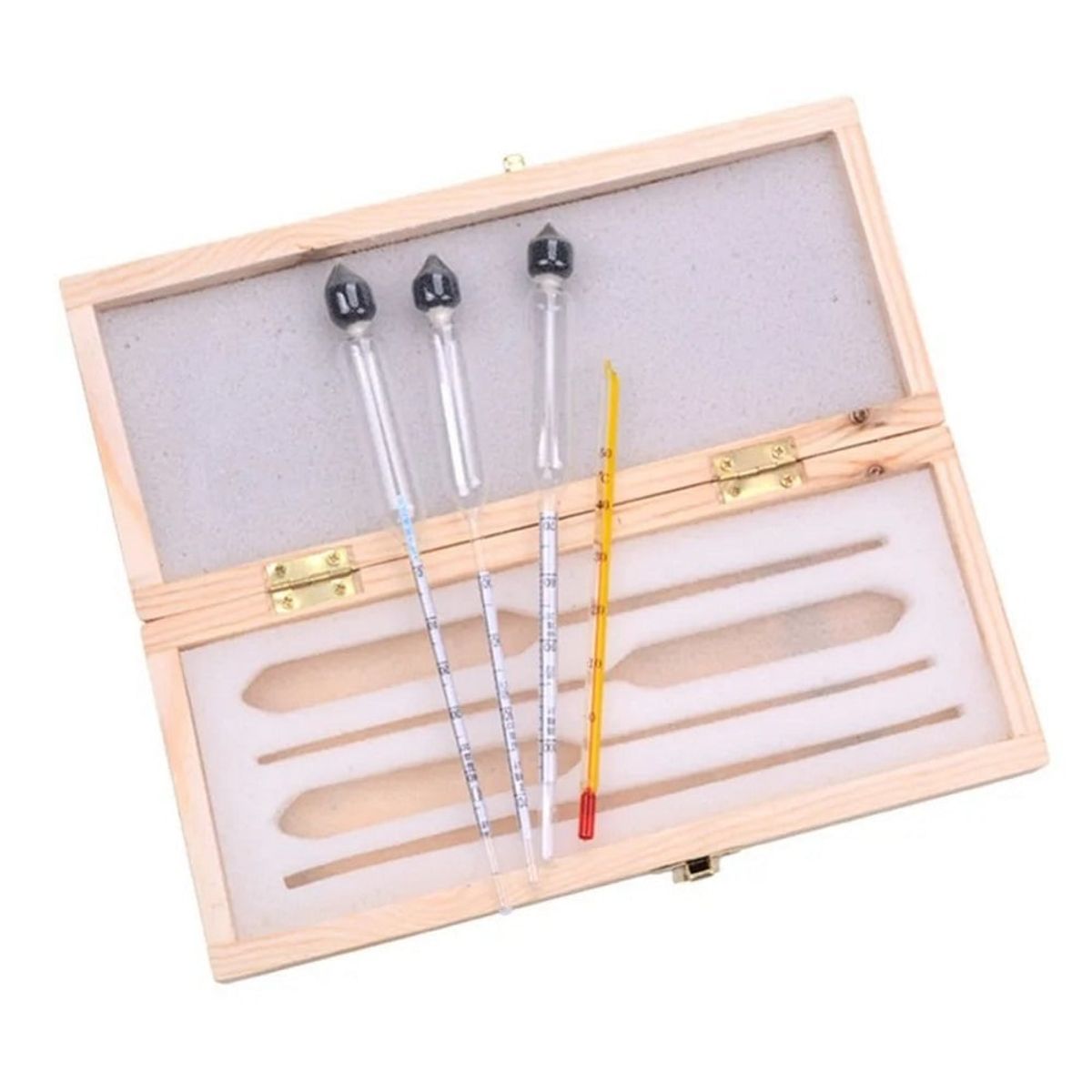 GENERICO - Alcoholímetro 4pz 0-100% Med Alcohol Hidrómetro Densímetro