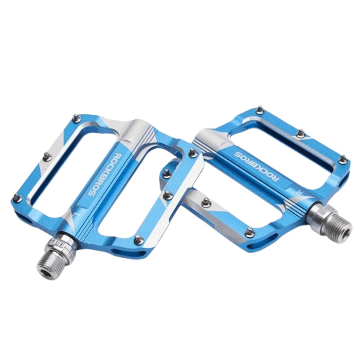 ROCKBROS - Pedal de aluminio marmoleado Rockbros K306 Azul
