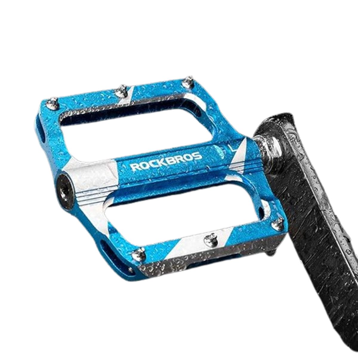 ROCKBROS - Pedal de aluminio marmoleado Rockbros K306 Azul