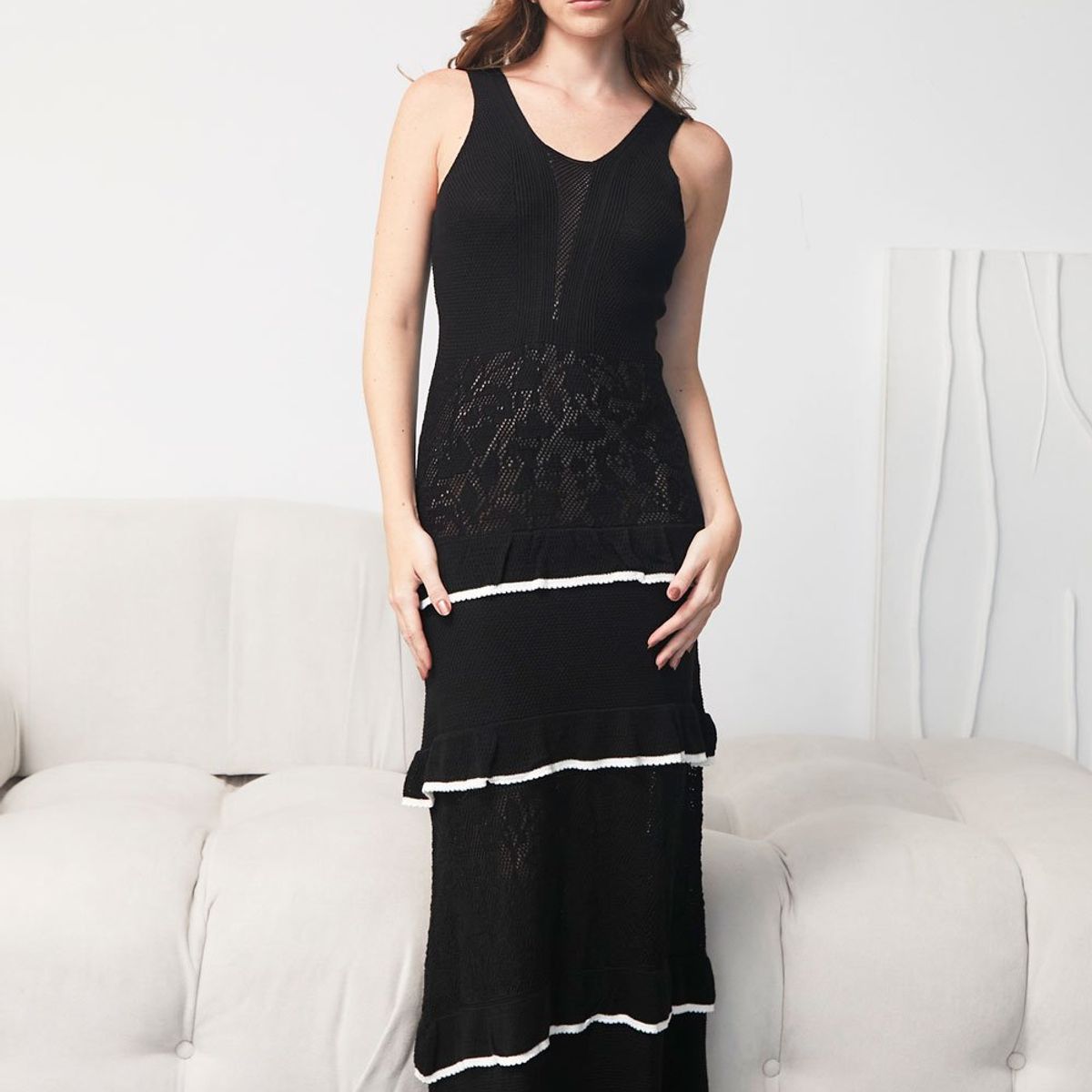 KONING - Vestido Largo Tejido