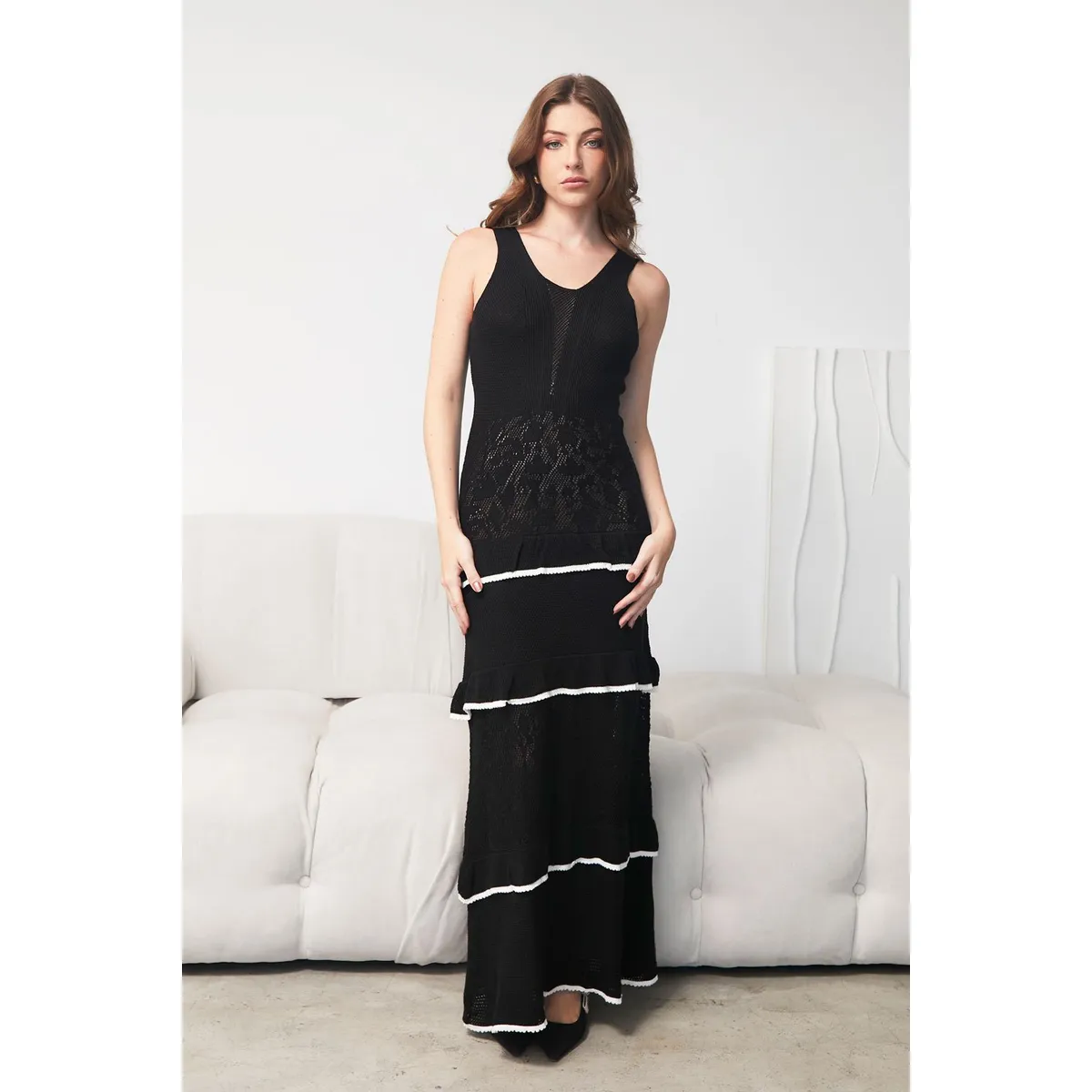 KONING - Vestido Largo Tejido