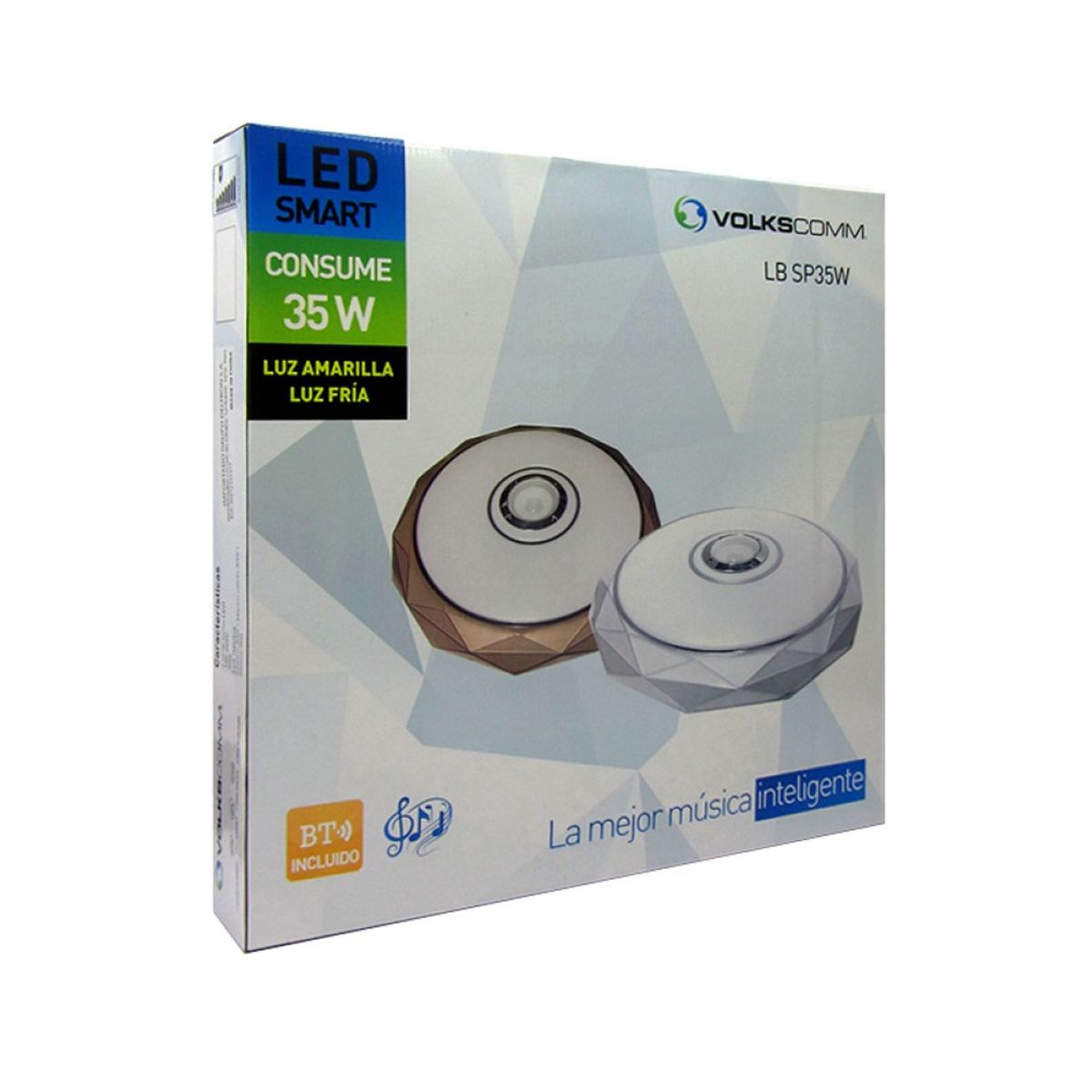 VOLKSCOMM - Volkscomm Lámpara LED con Parlante Bluetooth 35W Luz Neutra - LB-SP35W