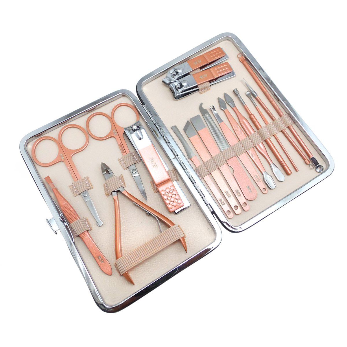 GENERICO - Set de Manicura Pedicura 18 Piezas de Acero