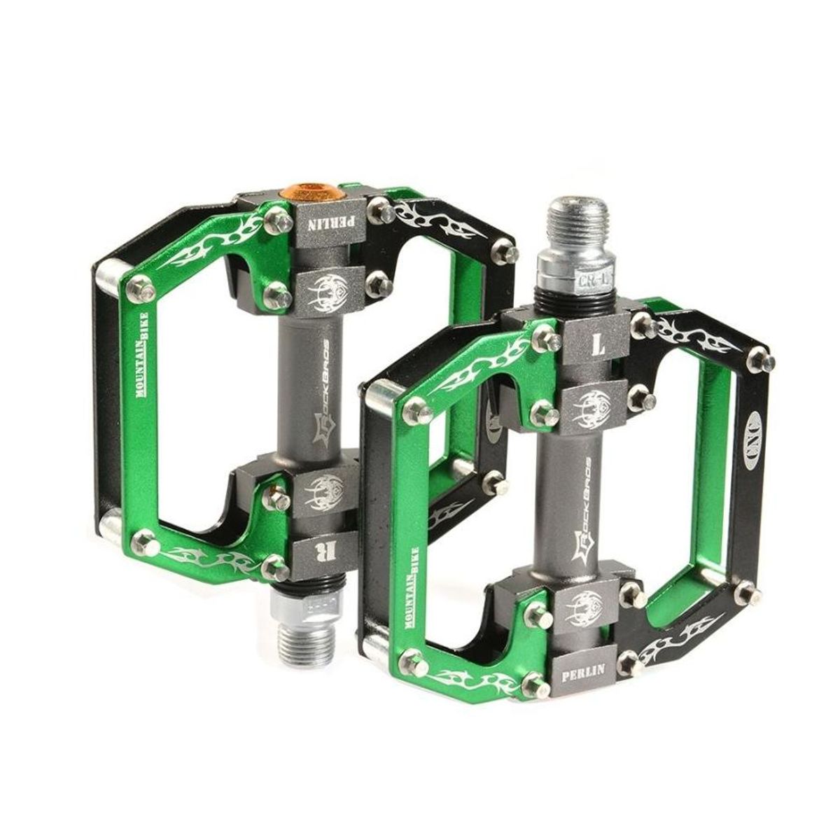 ROCKBROS - Pedal de aluminio Rockbros  Verde 2010-12