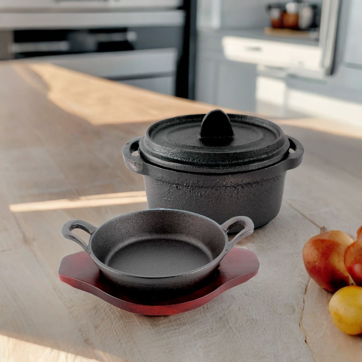 LUGANO - Pack paila 18 cm & cacerola mini - hierro fundido