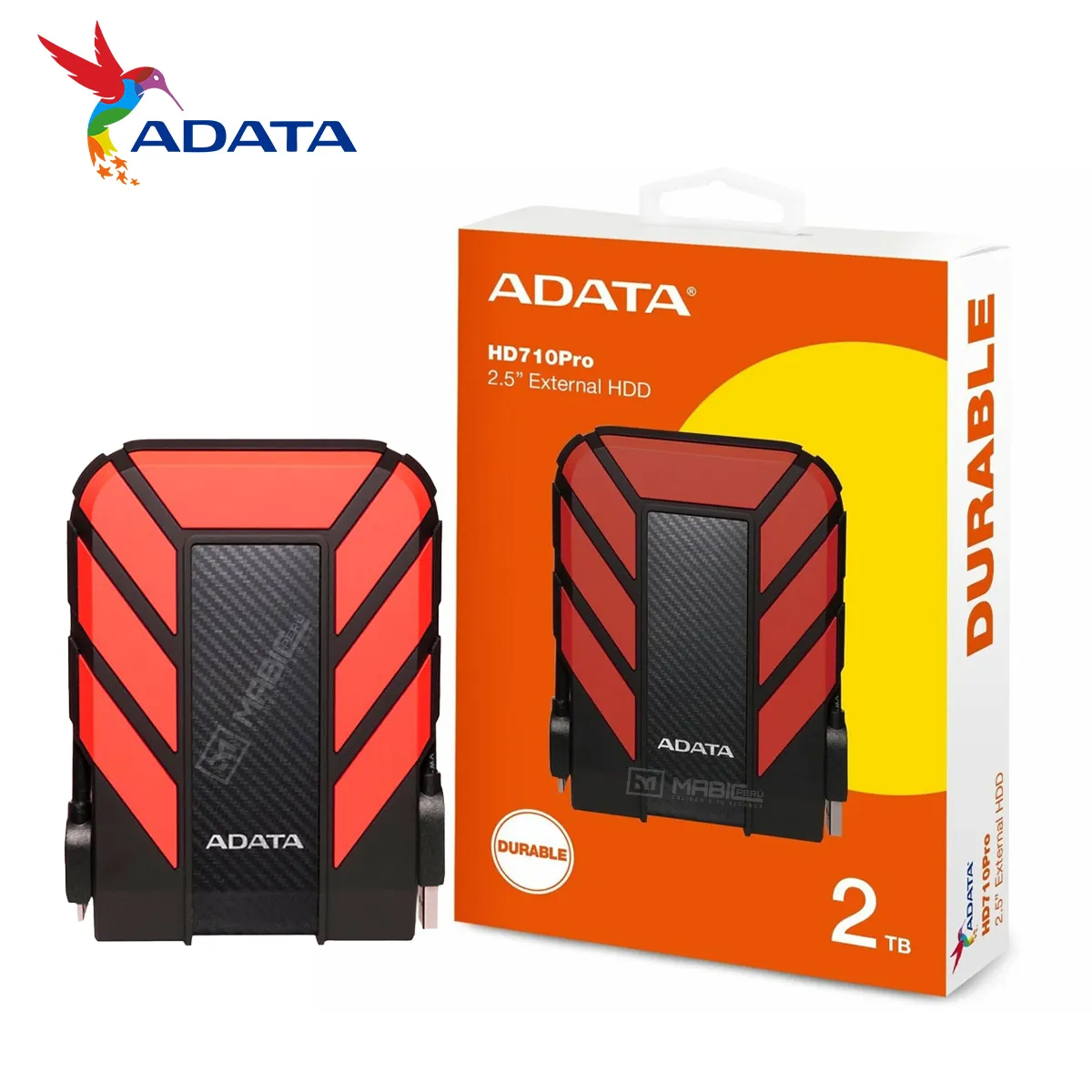 ADATA - Disco Duro Externo Adata HD710P 2TB - Rojo - Portátil