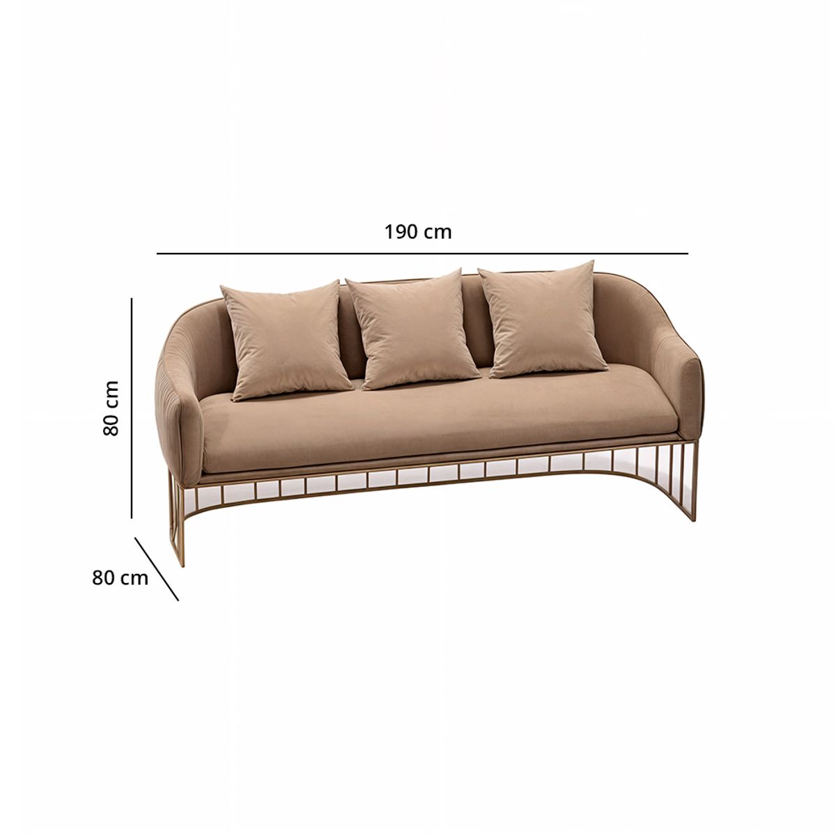 BARAKA HOME - Juego de sala 3 1 Luxury Sveti - Beige claro