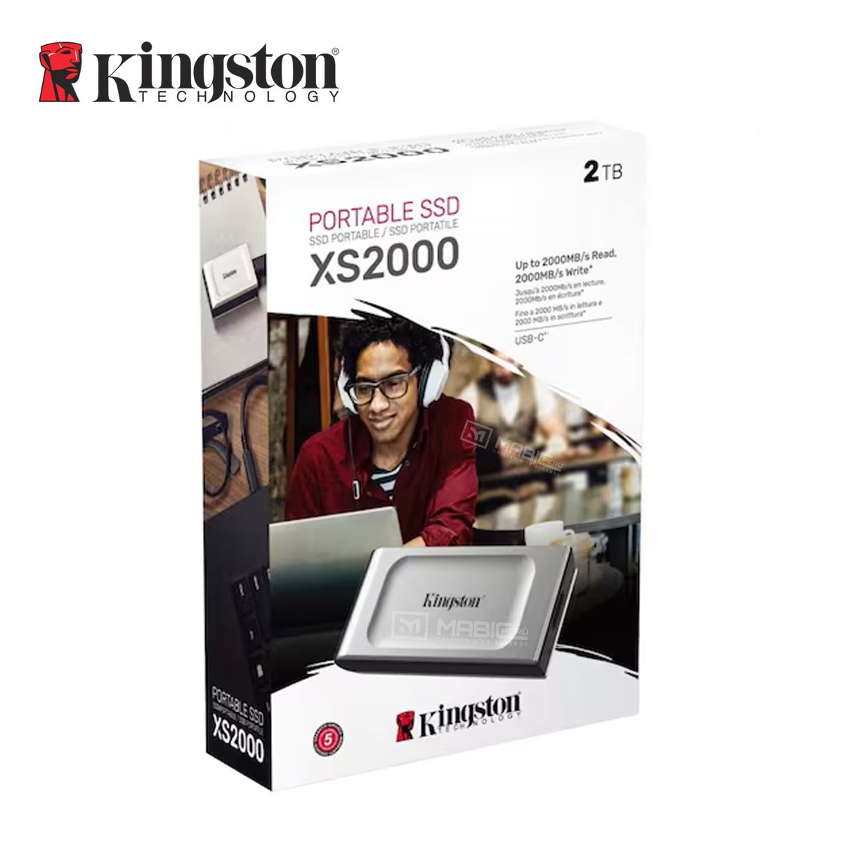 KINGSTON - Disco Sólido Externo Kingston XS2000 2TB - Plata - Portátil
