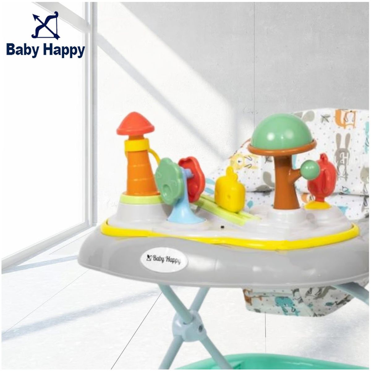 BABY HAPPY - Andador con Tablero Musical «HONGUITO II» Turquesa