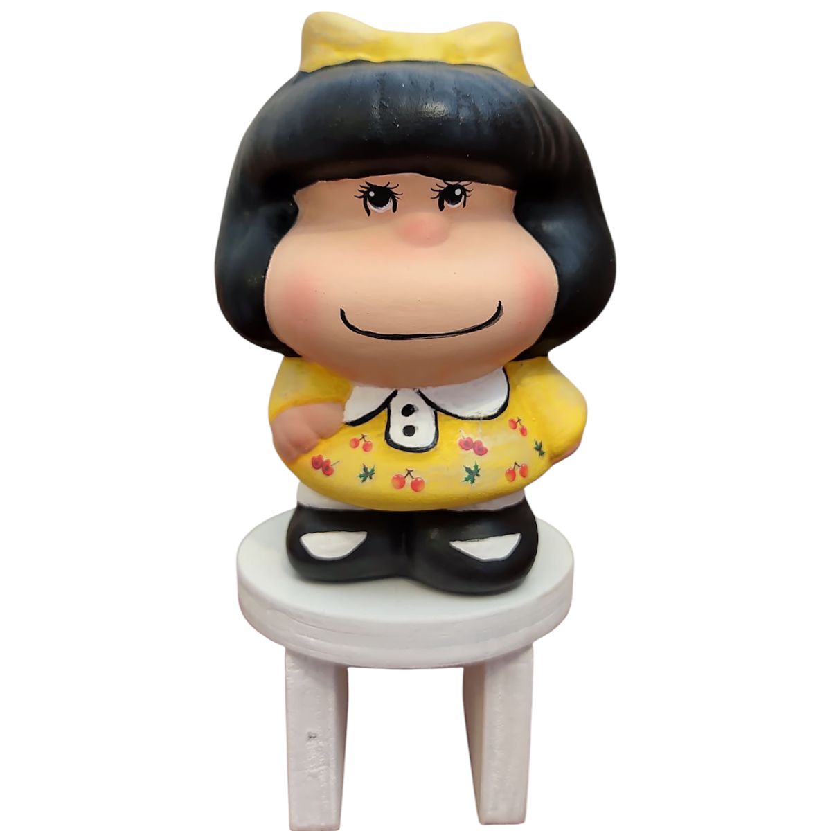 GENERICO - Adorno o alcancía Mafalda Amarilla Pintada a Mano - Present