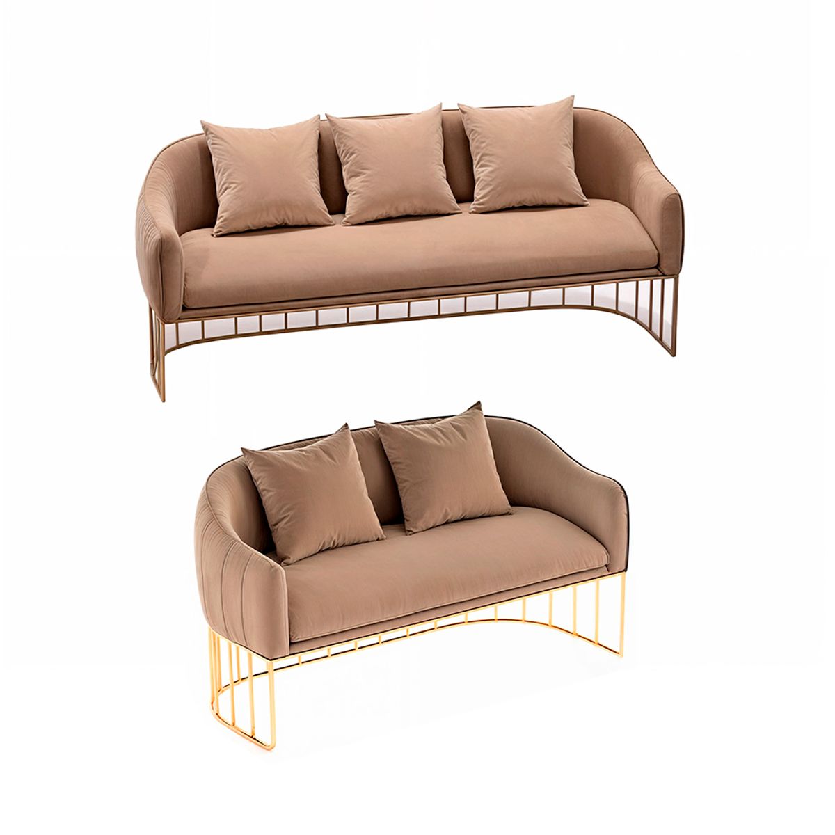 BARAKA HOME - Juego de sala 3 2 Luxury Sveti - Beige claro