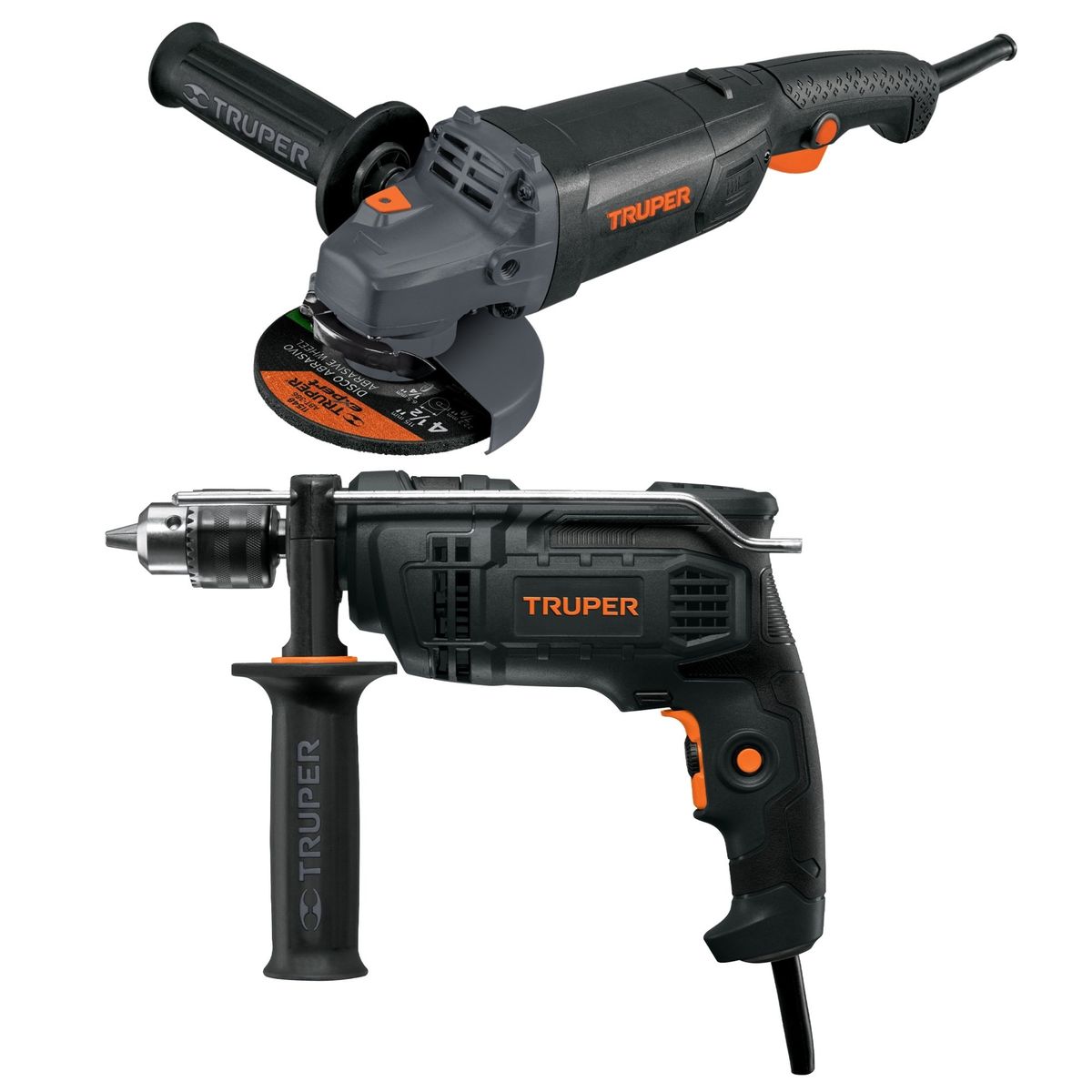 TRUPER - combo amoladora industrial 1250 W 4-1/2" Rotomartillo industrial 650w
