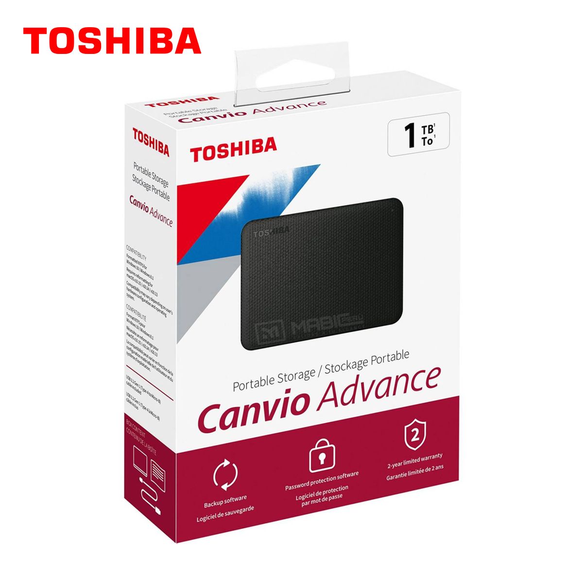 TOSHIBA - Disco Duro Externo Toshiba Canvio Advance 1TB - Negro Mate - Portátil