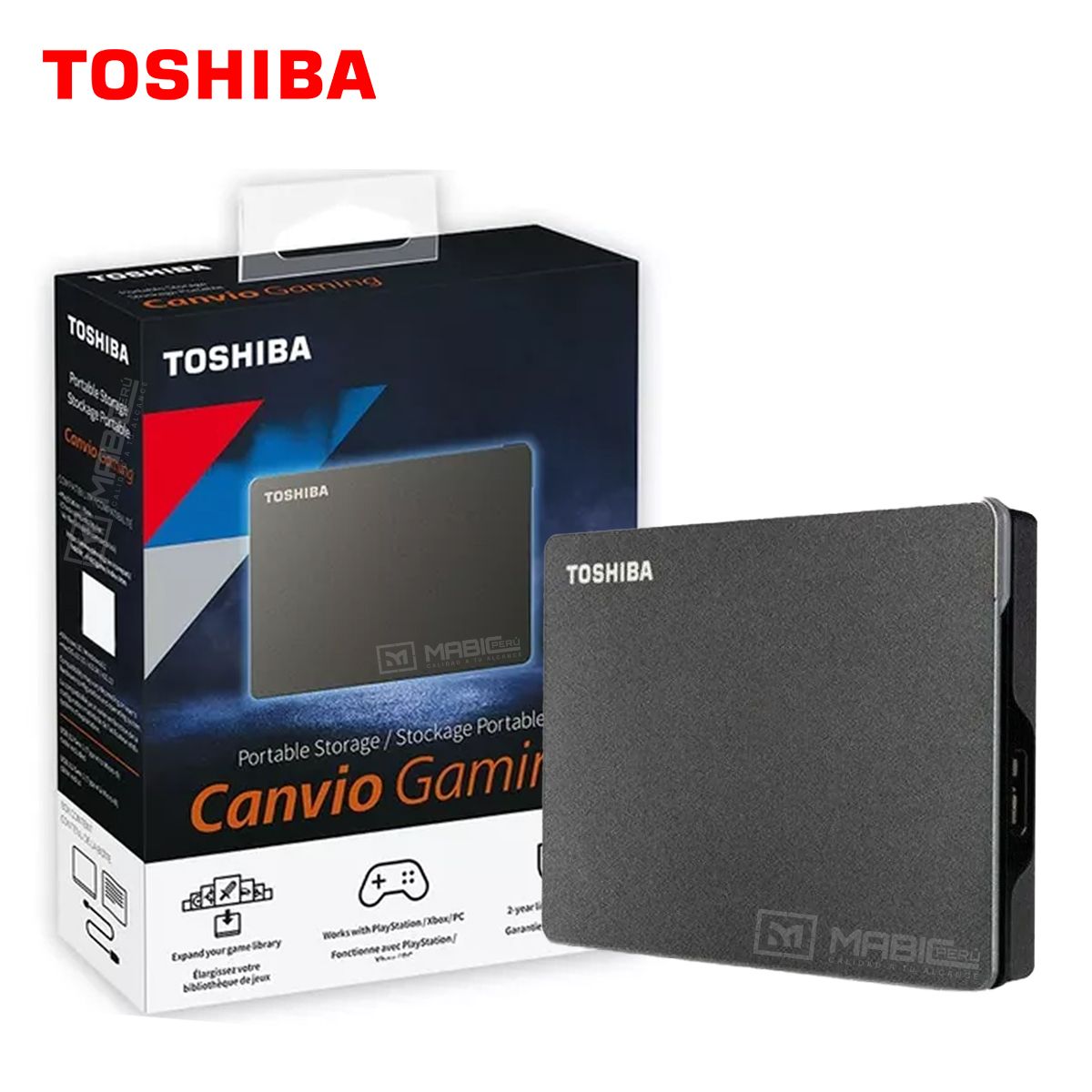 Toshiba - Disco Duro Externo Toshiba Canvio Gaming 4TB - Negro - Portátil