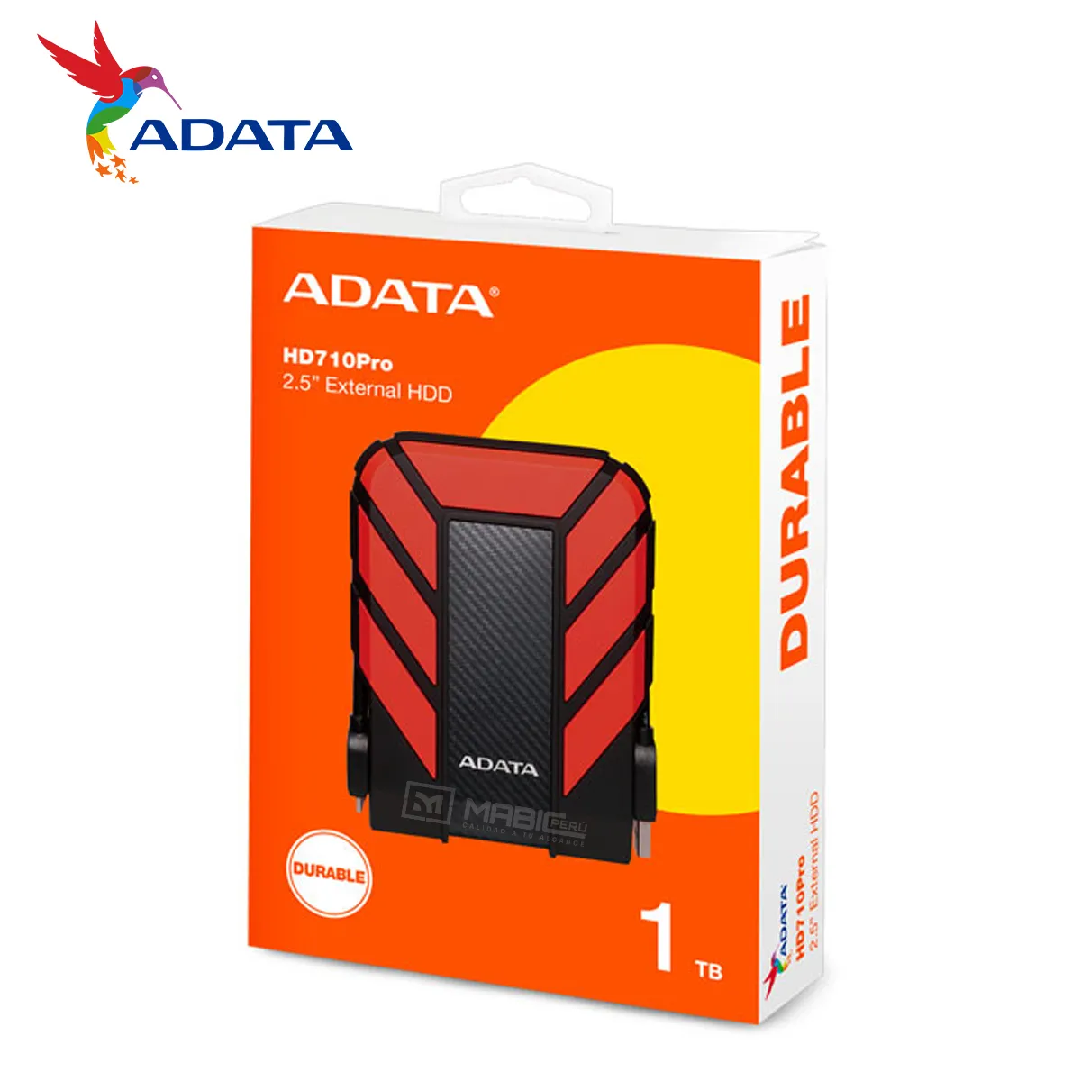 ADATA - Disco Sólido Externo Adata HD710P 1TB - Rojo - Portátil