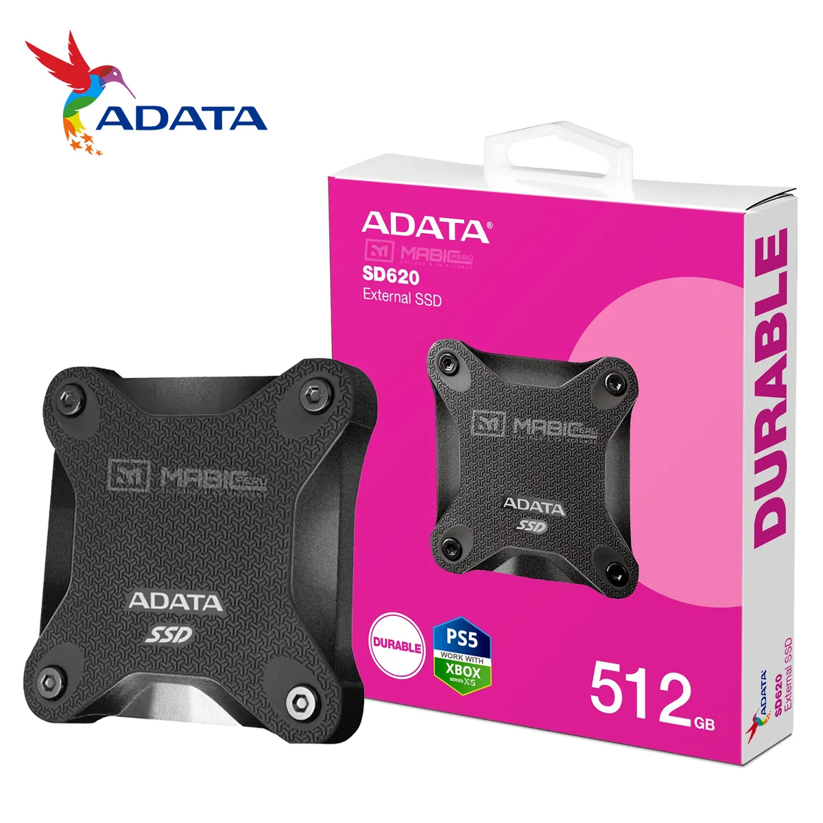 ADATA - Disco Sólido Externo Adata SD620 512GB - Negro - Portátil