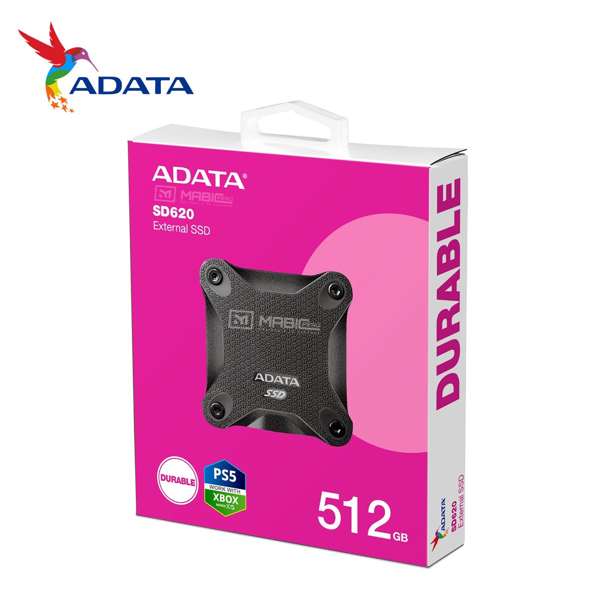 ADATA - Disco Sólido Externo Adata SD620 512GB - Negro - Portátil