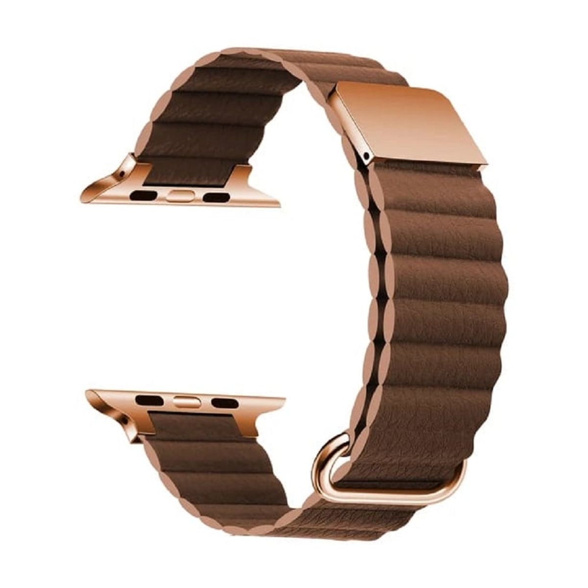 GENERICO - CORREA CUERO IMANTADO PARA WATCH 38-40-41-42 mm MARRÓN