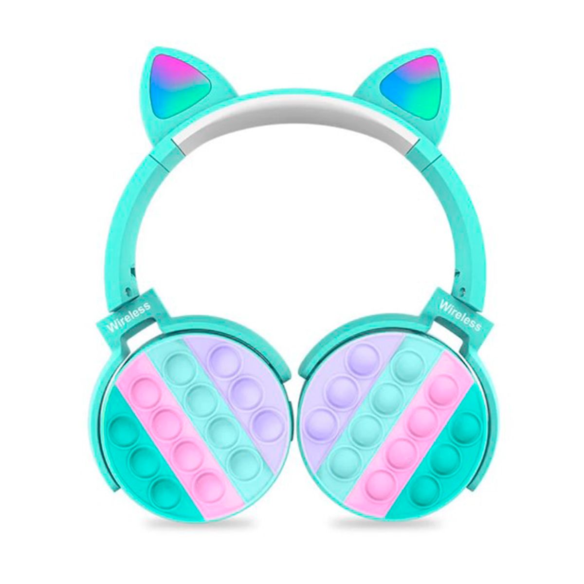 GENERICO - Audífonos Pop It de Gato con Bluetooth 5.0