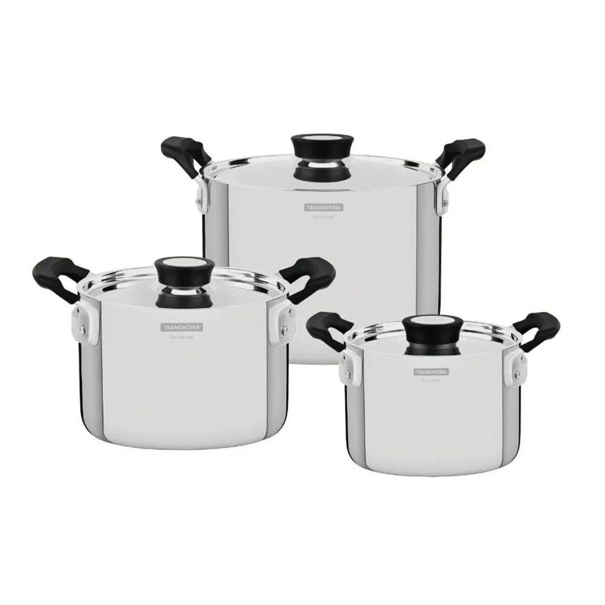 TRAMONTINA - Jgo Bateria de Cocina Grano Compact 6 Pzas T/Ac.