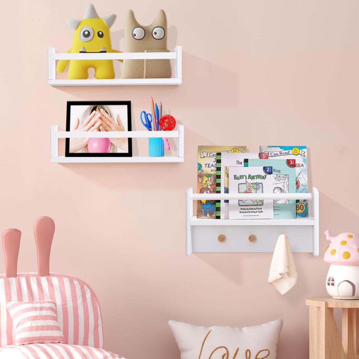 GENERICO - Repisa Flotante x2 unid Mirko Blanco Muebles Gaudi