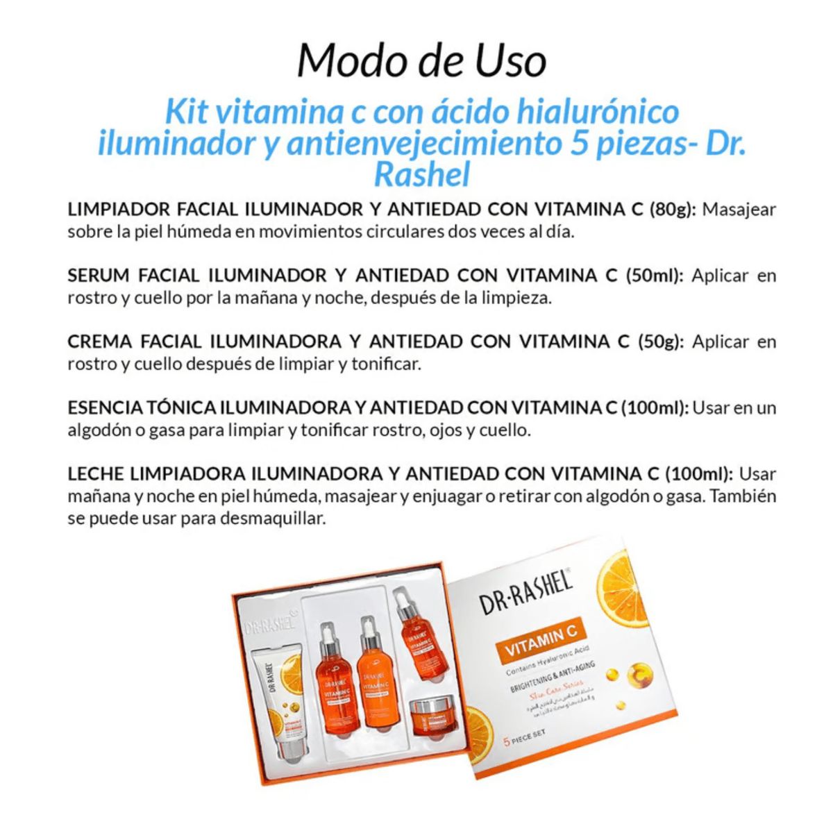 OEM - Dr. Rashel Vitamina C – Tu Rutina Completa para una Piel Perfecta
