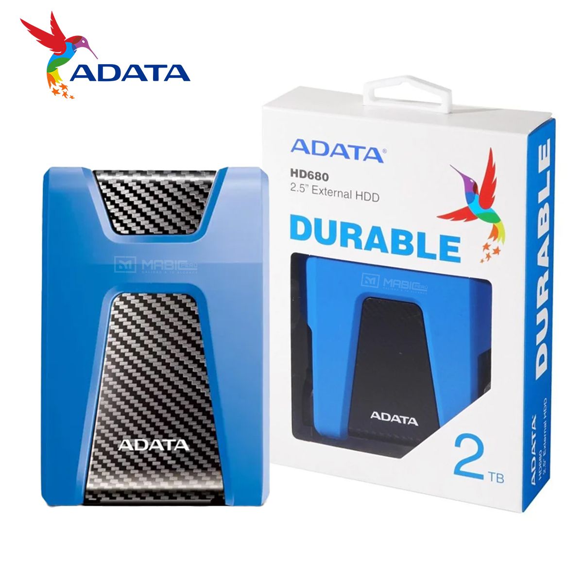 ADATA - Disco Duro Externo Adata HD650 2TB - Azul - Portátil