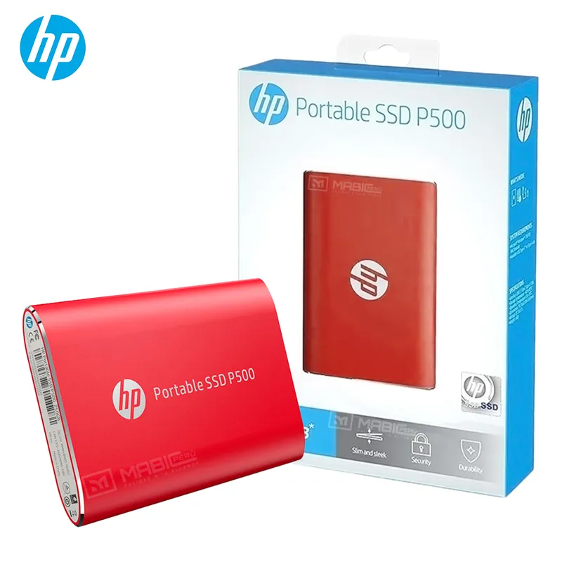 HP - Disco Sólido Externo HP P500 500GB - Rojo - Portátil