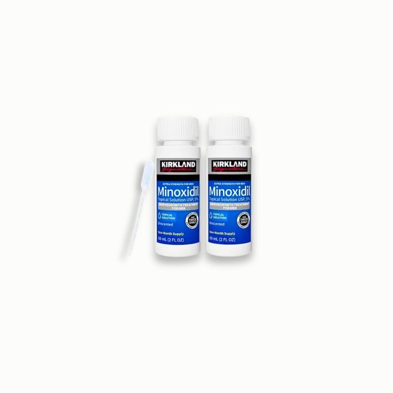 KIRKLAND - Minoxidil Liquido Kirkland 5% Tratamiento Cuero cabelludo - 02 Unid.