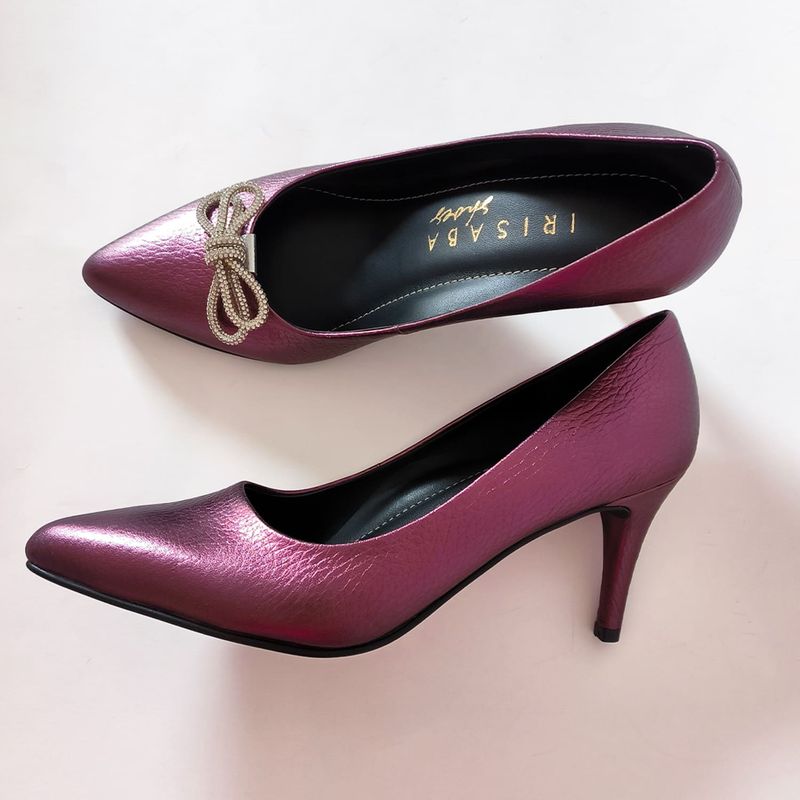 IRISABA - STILETTOS DE CUERO IRISABA PARA MUJER MORGANA GRANATE