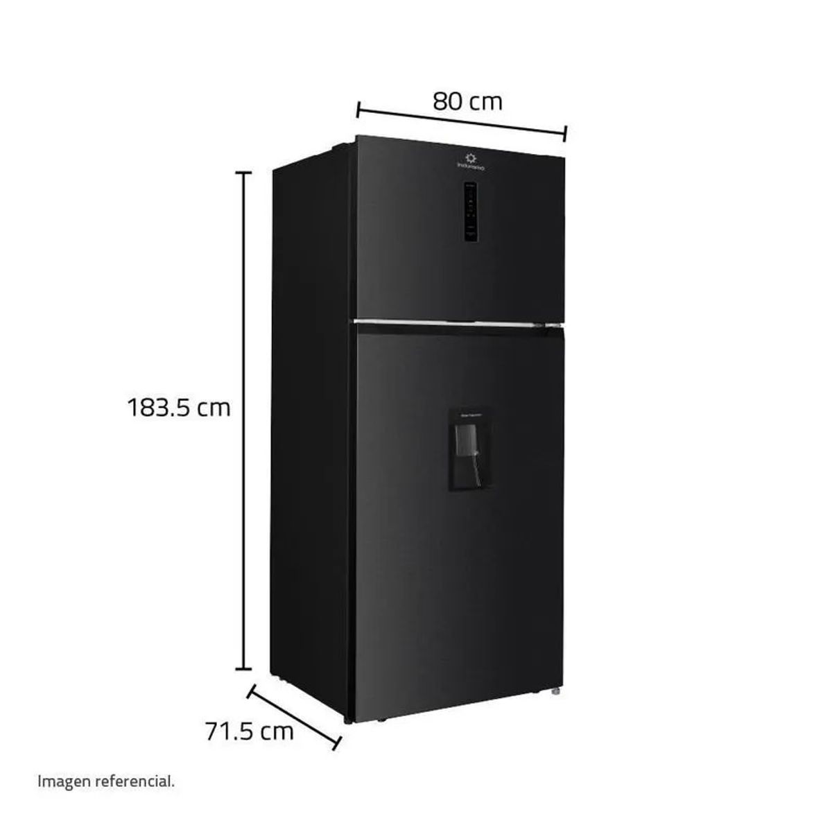INDURAMA - Refrigeradora Indurama Top Mount 525L Negra RI 578DN
