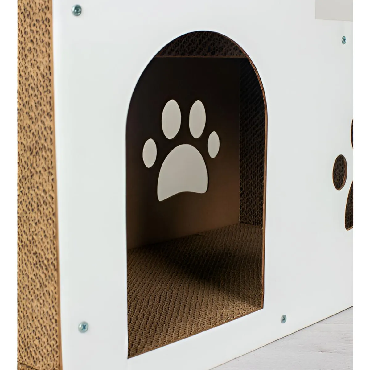 GENERICO - Rascador Casa Gatos Polarita 2 Pisos Rsc045 - Blanco - M