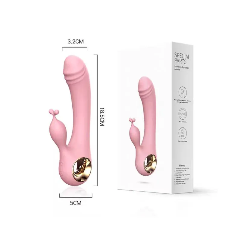 SEX TOY - Consolador Vibrador Punto G Conejo Doble Climax Orgasmo Aleatorio